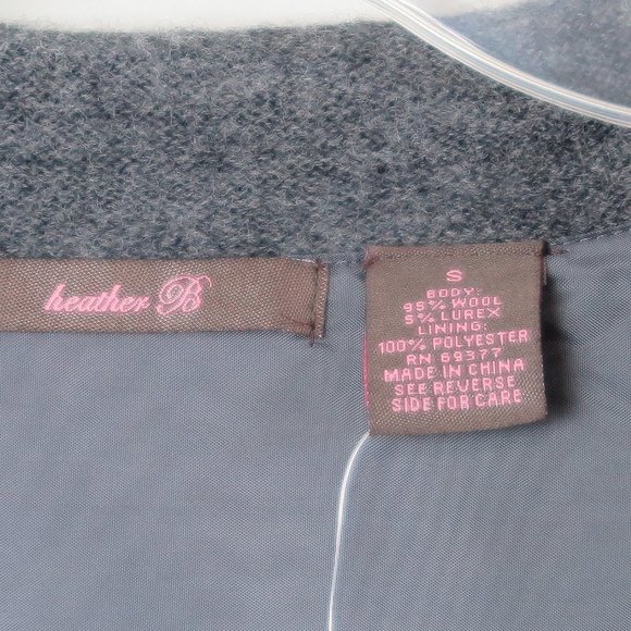NWT Heather B Charcoal Gray Wool Blend Jacket Size S MSRP $158 - Picture 7 of 8